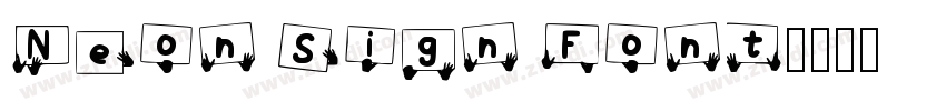 Neon Sign Font字体转换